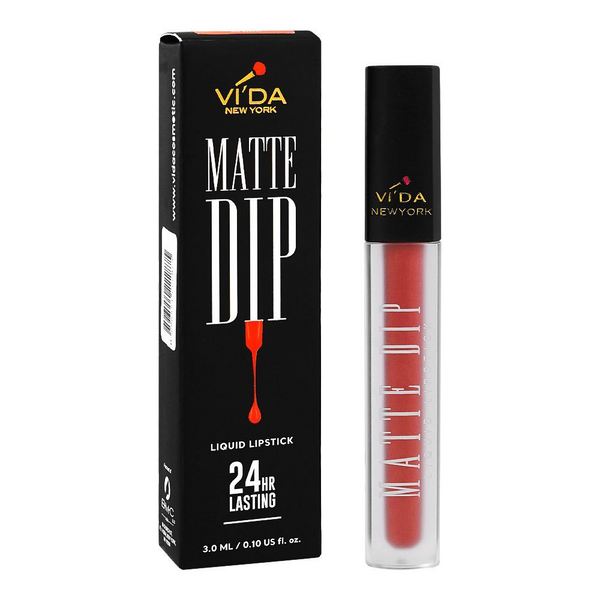 Vida New York Matte Dip Liquid Lipstick, 3ml, 07 Indian Red
