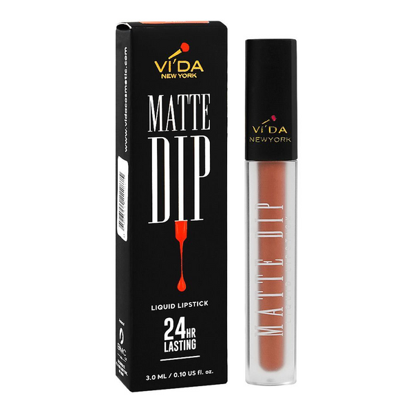 Vida New York Matte Dip Liquid Lipstick, 3ml, 405 French Tea