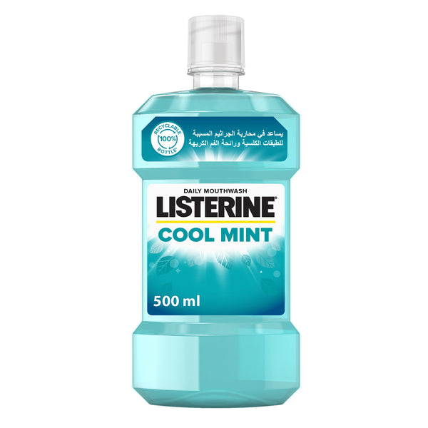 Listerine Mouthwash, Cool Mint, 500ml