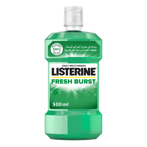 Listerine Mouthwash, Fresh Burst, 500ml