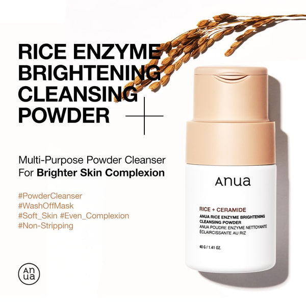 Anua - Rice + Ceramide Enzyme Brightening cleansing powder