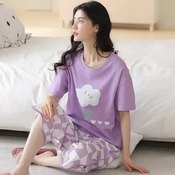 Elixir - PJ Nightware Suit Soft Cotton - Flower