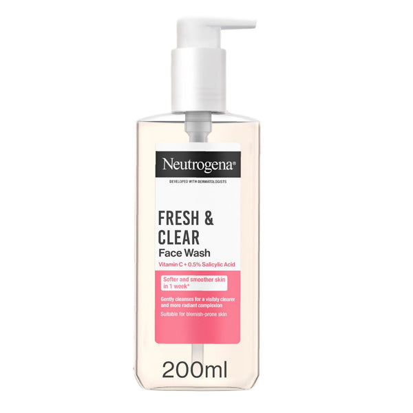 Neutrogena- Fresh & Clear Facial Wash, Pink Grapefruit & Vitamin C, 200ml