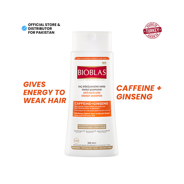 Bioblas - Anti-Hair Loss Energy Shampoo (Caffiene + Ginseng) 360ml