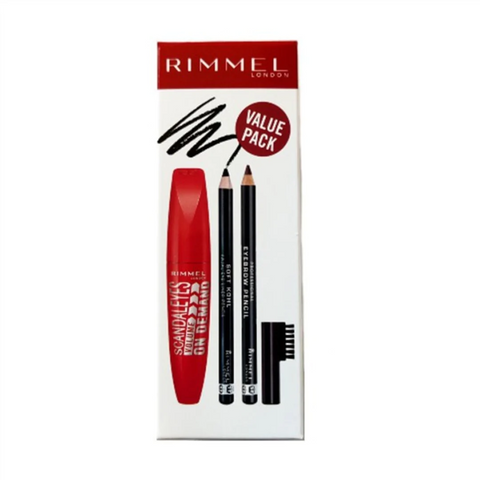 Rimmel Promo Mascara + Eye Pencil + Eyebrow Pencil Set
